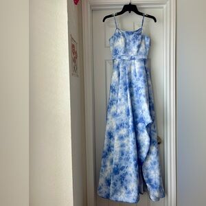 SEQUIN HEARTS | blue and white marbled, sky colored | homecoming / prom dress